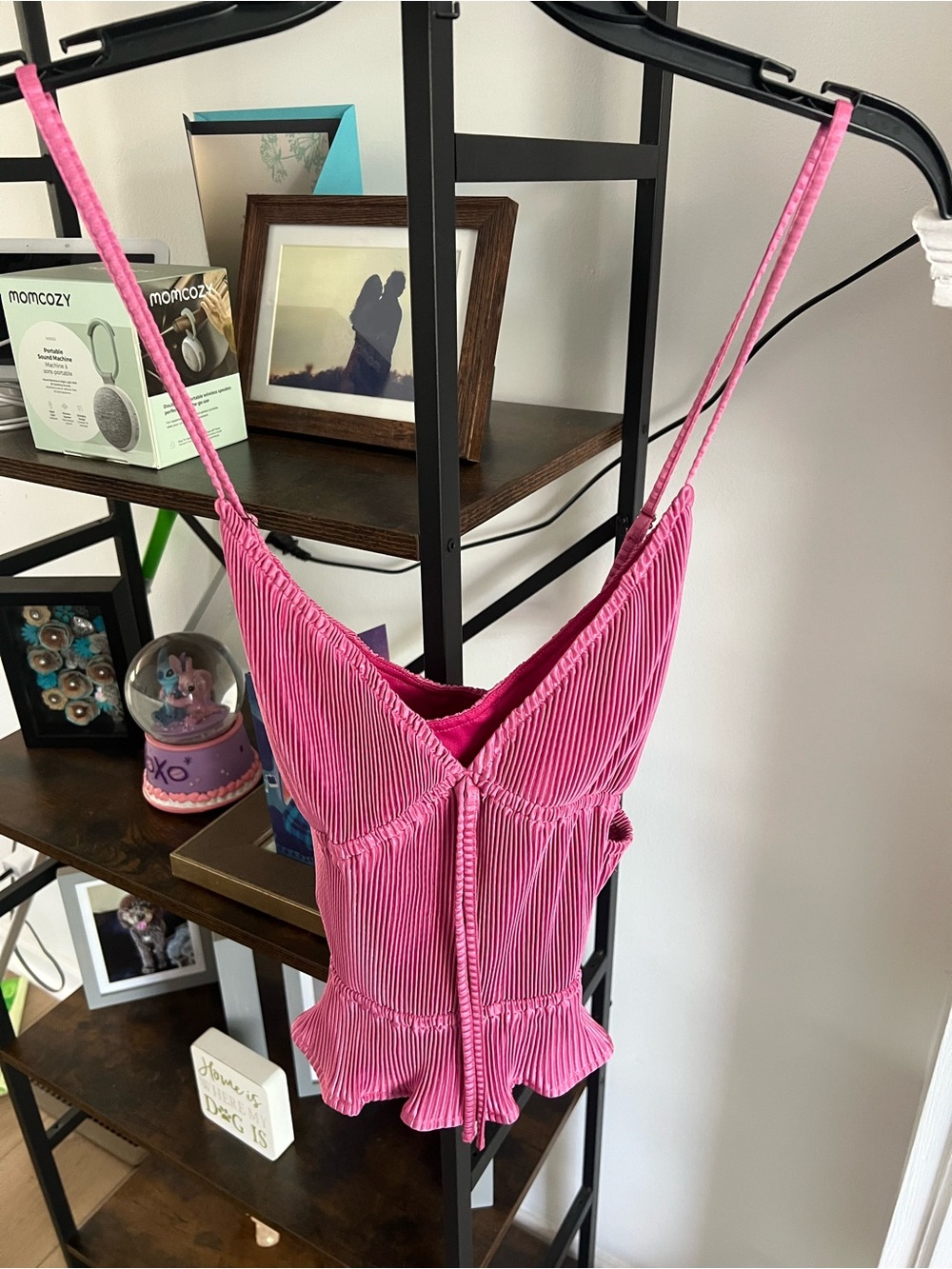 Women’s Pink Ribbed Tank Top